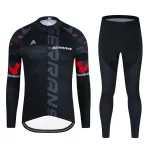 2024 New Thermal Fleece Cycling Jersey Set Winter Long Sleeve MTB Racing Bike Jersey Suit For Men Bib Pants Set Cycling Clothing 1