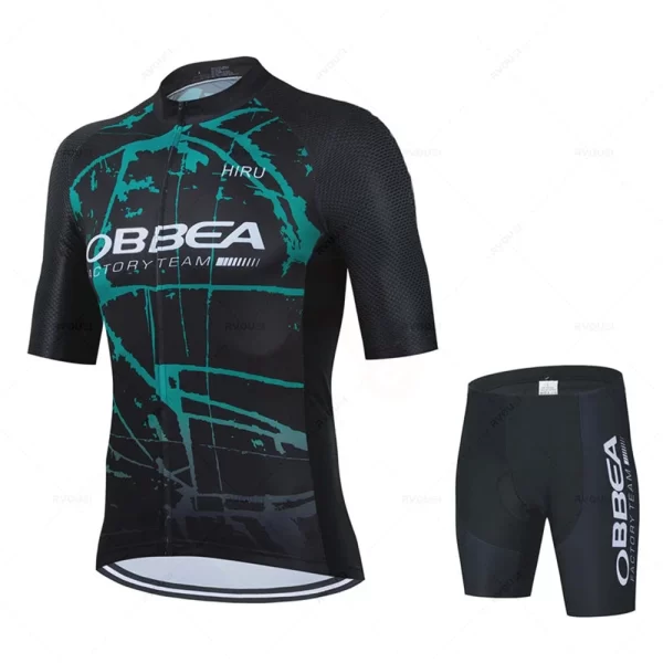 2025 Team Cycling Jersey Set Summer Ropa Ciclismo Men Hiru Short Sleeve Cycling Clothing Outdoor MTB Riding Bike Uniform Maillot 12