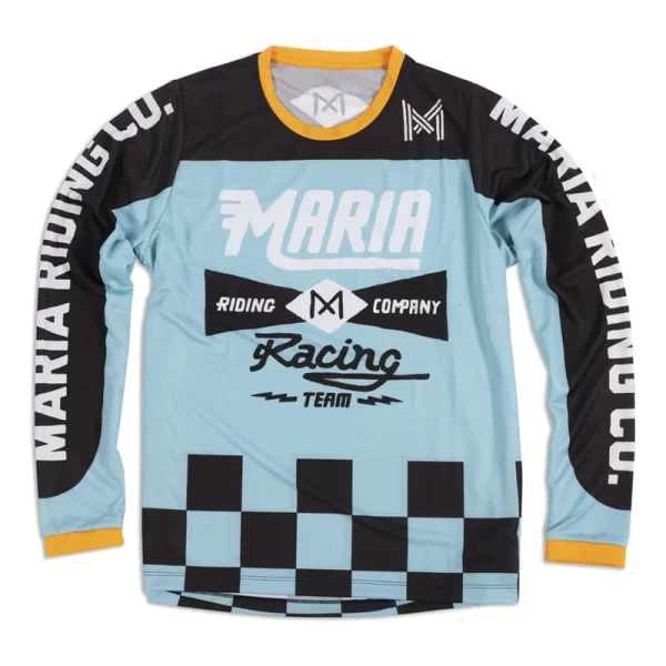 23 Maria off-road Racing Team Motocross Jersey Long Sleeve Downhill MTB Ciclismo Motorcycle Cycling Clothing BMX T-Shirt Bicycle 5