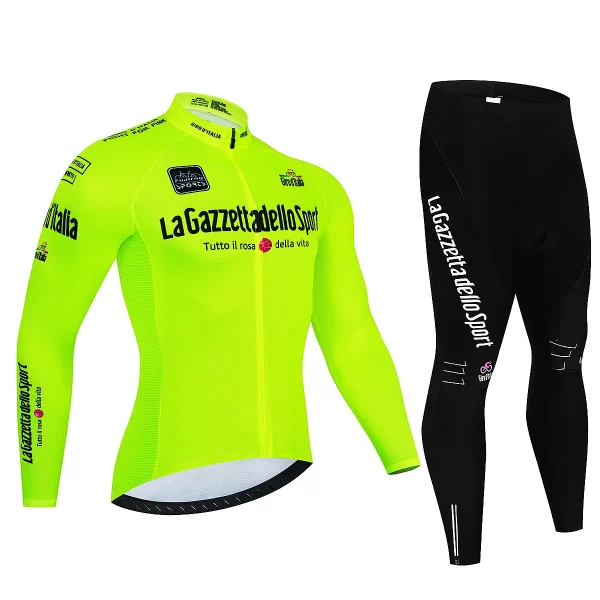 2023 Team Tour De Italia Giro Cycling Jersey Set Mens Clothing Suit Long Sleeve MTB Bike Road Pants Bicycle Bib Ropa Ciclismo 8