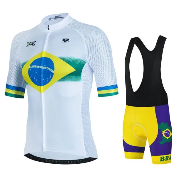 Brasil Team Summer Team Cycling Jersey Set Ciclismo Clothing MTB Bike Clothes Uniform Maillot Ropa Ciclismo Bicycle Suit Hombre 6