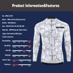 KEMALOCE Cycling Jersey Long Sleeves Men&Women White&Black Cartoon 2024 Bicycle Jersey Team Summer Premium Anti UV Cycle Clothes 3