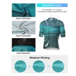 INBIKE Summer Men's Cycling Jersey Breathable Road Cycling Jersey Short Sleeve Mountain Bike Cycling Jersey with Three Pockets 2