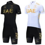 UAE Cycling Jersey Set 2024 Man's Team Short Sleeve Cycling Clothing MTB Bike Uniform Maillot Ropa Ciclismo Summer Bicycle Wear 1
