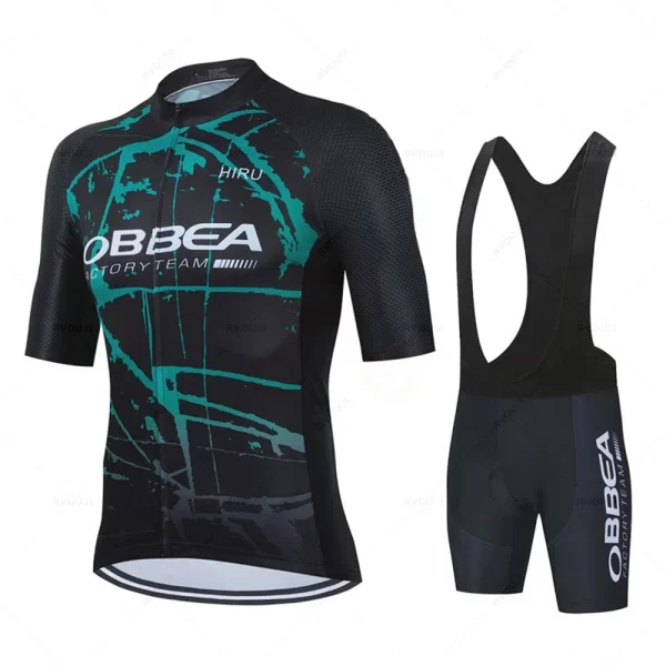 2025 Team Cycling Jersey Set Summer Ropa Ciclismo Men Hiru Short Sleeve Cycling Clothing Outdoor MTB Riding Bike Uniform Maillot 2