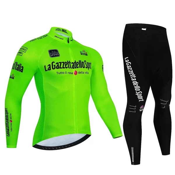 2023 Team Tour De Italia Giro Cycling Jersey Set Mens Clothing Suit Long Sleeve MTB Bike Road Pants Bicycle Bib Ropa Ciclismo 11