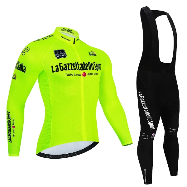 2023 Team Tour De Italia Giro Cycling Jersey Set Mens Clothing Suit Long Sleeve MTB Bike Road Pants Bicycle Bib Ropa Ciclismo 12