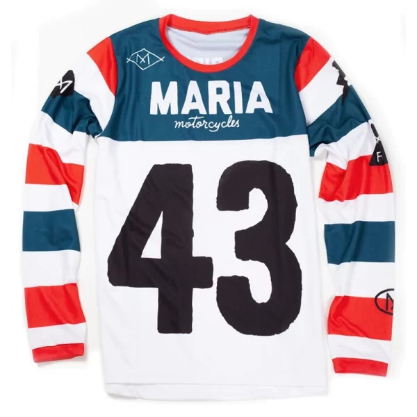 23 Maria off-road Racing Team Motocross Jersey Long Sleeve Downhill MTB Ciclismo Motorcycle Cycling Clothing BMX T-Shirt Bicycle 4