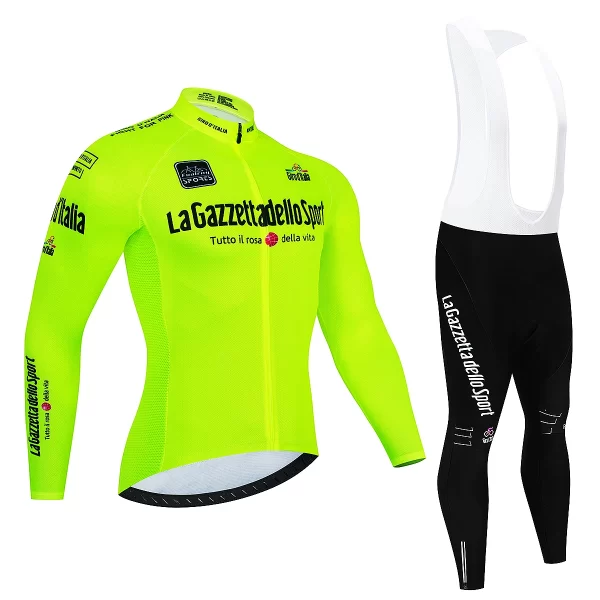 2023 Team Tour De Italia Giro Cycling Jersey Set Mens Clothing Suit Long Sleeve MTB Bike Road Pants Bicycle Bib Ropa Ciclismo 7