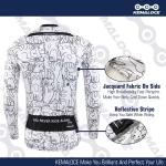 KEMALOCE Cycling Jersey Long Sleeves Men&Women White&Black Cartoon 2024 Bicycle Jersey Team Summer Premium Anti UV Cycle Clothes 6
