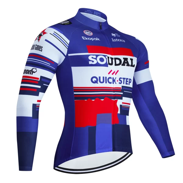 2024 QUICK STEP Team Autumn Cycling Jersey Men Long Sleeves Peo Cycling Clothing MTB Maillot Ropa Ciclismo Bike Sports Uniform 9