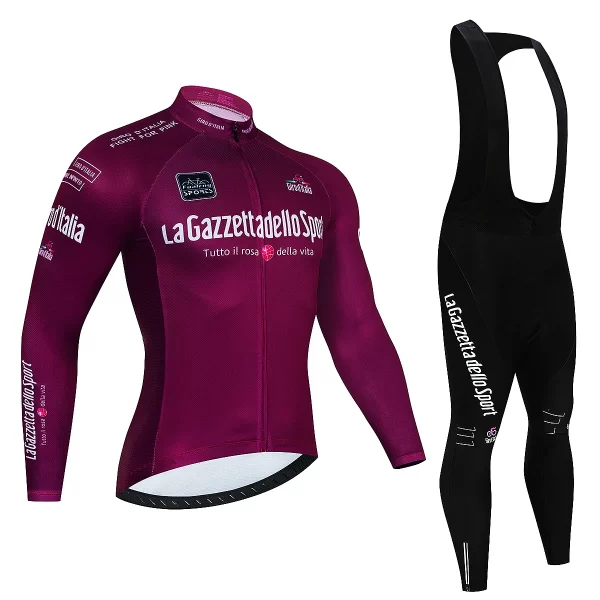 2023 Team Tour De Italia Giro Cycling Jersey Set Mens Clothing Suit Long Sleeve MTB Bike Road Pants Bicycle Bib Ropa Ciclismo 9