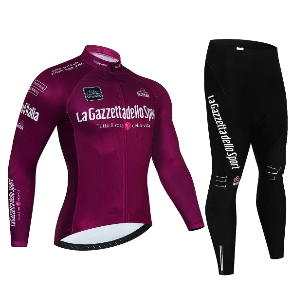 2023 Team Tour De Italia Giro Cycling Jersey Set Mens Clothing Suit Long Sleeve MTB Bike Road Pants Bicycle Bib Ropa Ciclismo 17