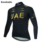 New 2024 Cycling Clothing UAE Team Cycling Jersey Long Sleeves Summer Road Bike Maillot Ropa Ciclismo Breathable Bicycle tShirt 1