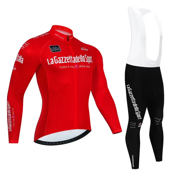2023 Team Tour De Italia Giro Cycling Jersey Set Mens Clothing Suit Long Sleeve MTB Bike Road Pants Bicycle Bib Ropa Ciclismo 23