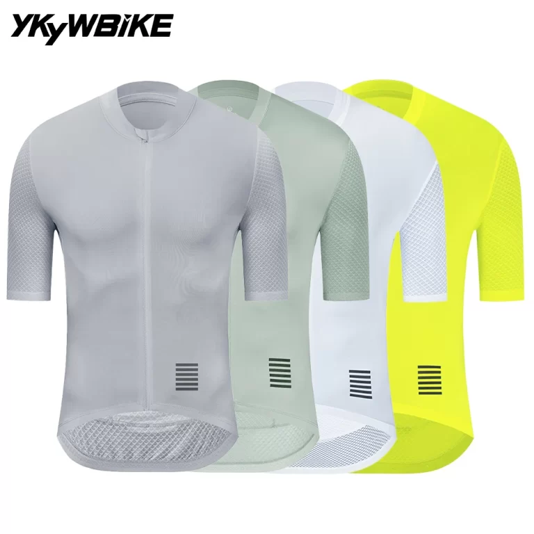 YKYWBIKE Men's Cycling Jersey Short Sleeve Summer Bicycle Jersey Road Bike Shirt Cycling Clothing Breathable Pro Team 1
