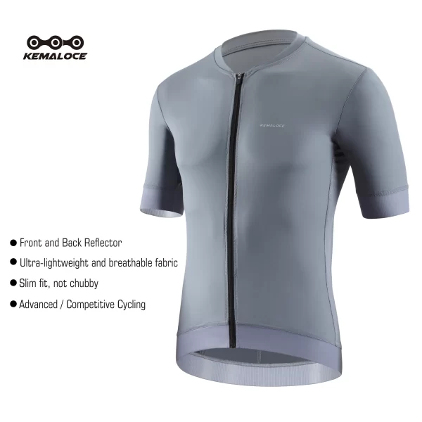 KEMALOCE Cycling Jersey Men Short Sleeves Summer 2025 White&Purple&Brown Bicycle Bike Jersey High End Breathable Compress Shirts 12