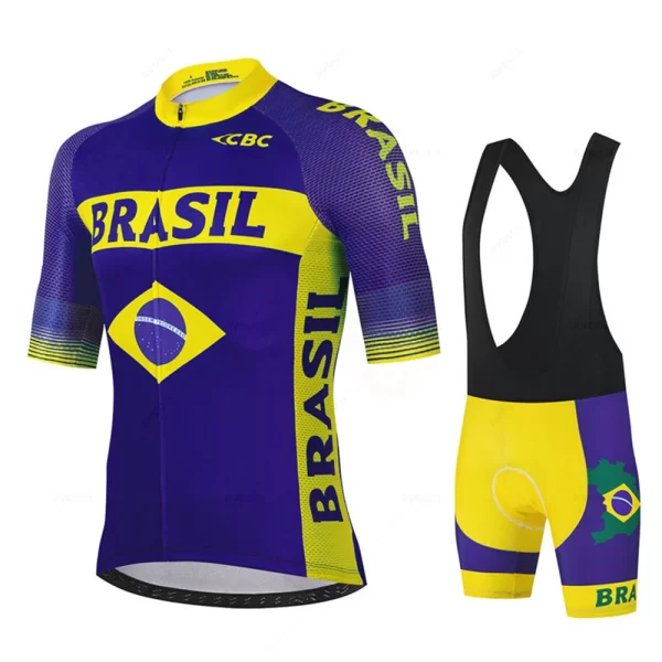 Brasil Team Summer Team Cycling Jersey Set Ciclismo Clothing MTB Bike Clothes Uniform Maillot Ropa Ciclismo Bicycle Suit Hombre 15