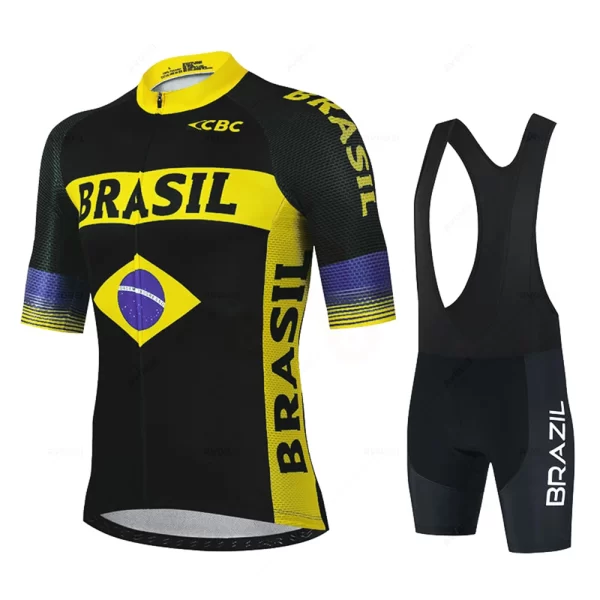 Brasil Team Summer Team Cycling Jersey Set Ciclismo Clothing MTB Bike Clothes Uniform Maillot Ropa Ciclismo Bicycle Suit Hombre 17