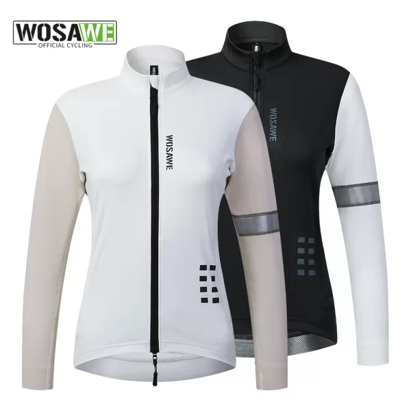 WOSAWE Women's Winter Thermal Fleece Cycling Jersey Long Sleeve Bike Jacket for Riding & Gym Ropa Ciclismo Clothings 1