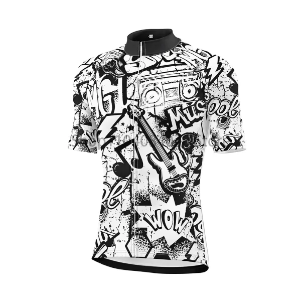 Graffiti and music Original personalized Men's Cycling Jersey Bike MTB Quick Dry Bicycle Race Cycling Wear Popular 1