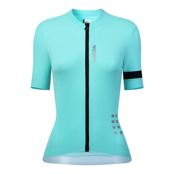 WOSAWE Cycling Jersey Summer Women Bicycle Short Sleeve Jersey Pro Team Breathable Cycling Shirt Female MTB Road Sweatshirt Tops 10
