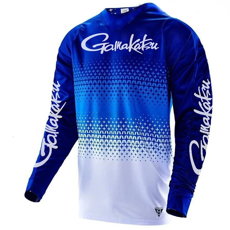 New Summer 2022 long sleeve motocross shirt blue mountain bike mtb Racing Team Road Sports Jersey 1