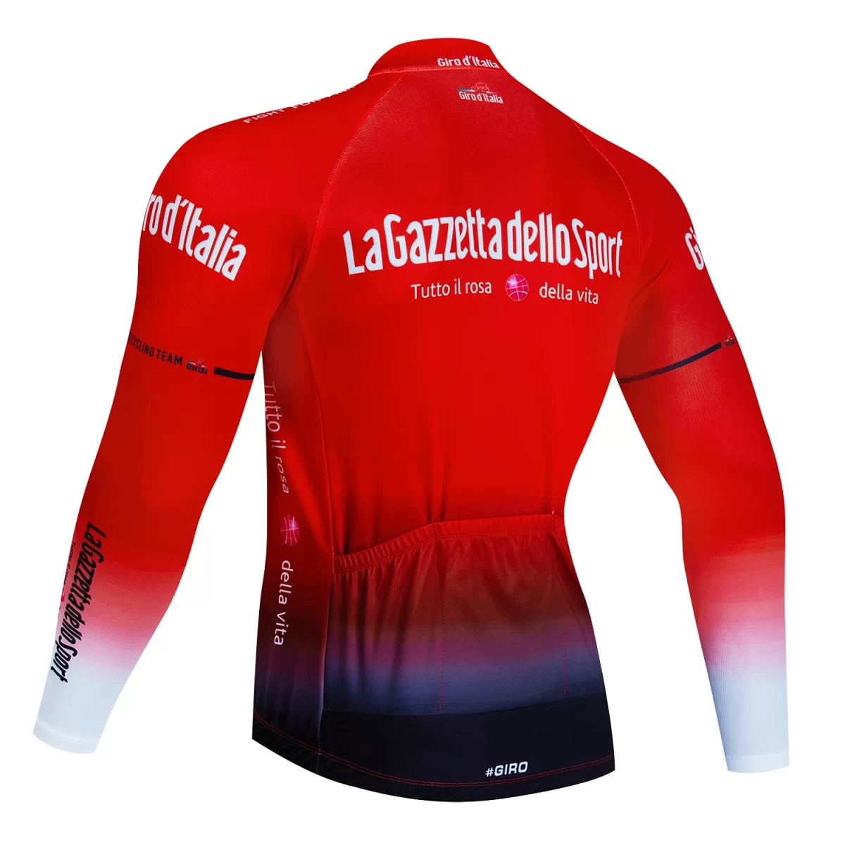 Tour De Italy D'ITALIA Red Cycling Jersey Premium Anti-UV Long Sleeve Sweatshirt Cycling Suit Autumn Quick-Dry Racing Uniform 2
