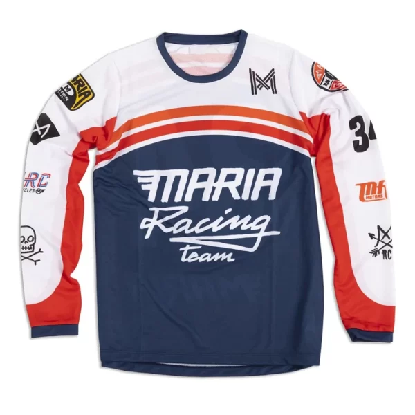 23 Maria off-road Racing Team Motocross Jersey Long Sleeve Downhill MTB Ciclismo Motorcycle Cycling Clothing BMX T-Shirt Bicycle 1