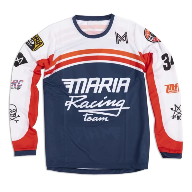 23 Maria off-road Racing Team Motocross Jersey Long Sleeve Downhill MTB Ciclismo Motorcycle Cycling Clothing BMX T-Shirt Bicycle 1