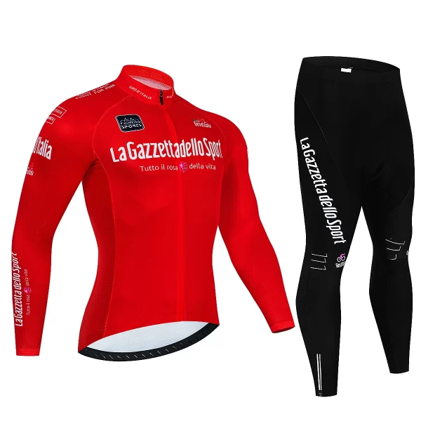 2023 Team Tour De Italia Giro Cycling Jersey Set Mens Clothing Suit Long Sleeve MTB Bike Road Pants Bicycle Bib Ropa Ciclismo 18