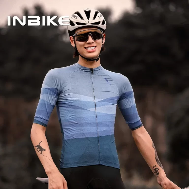 INBIKE Summer Men's Cycling Jersey Breathable Road Cycling Jersey Short Sleeve Mountain Bike Cycling Jersey with Three Pockets 1