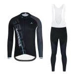 2024 New Thermal Fleece Cycling Jersey Set Winter Long Sleeve MTB Racing Bike Jersey Suit For Men Bib Pants Set Cycling Clothing 3