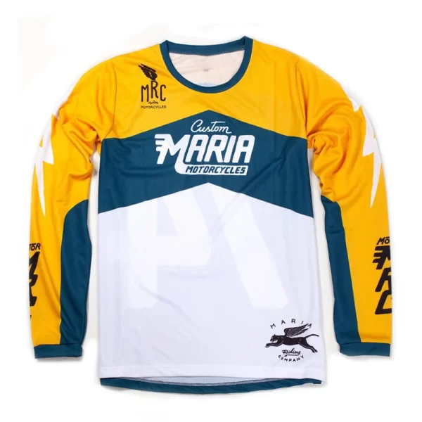 23 Maria off-road Racing Team Motocross Jersey Long Sleeve Downhill MTB Ciclismo Motorcycle Cycling Clothing BMX T-Shirt Bicycle 8