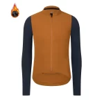 Rsantce 2024 Winter Thermal Fleece Cycling Jersey Top MTB Bike Outdoor Men's Bicycle Clothing Long Sleeve Shirt Uniform 1