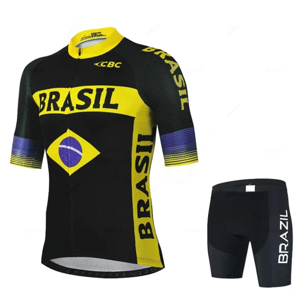 Brasil Team Summer Team Cycling Jersey Set Ciclismo Clothing MTB Bike Clothes Uniform Maillot Ropa Ciclismo Bicycle Suit Hombre 18