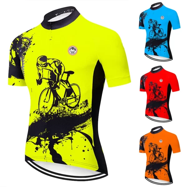 Cycling Jersey 2024 New Summer Men Racing Outdoor Clothing Ropa Ciclismo Short Sleeve MTB Bike Shirt Maillot Ciclismo Quick Dry 1