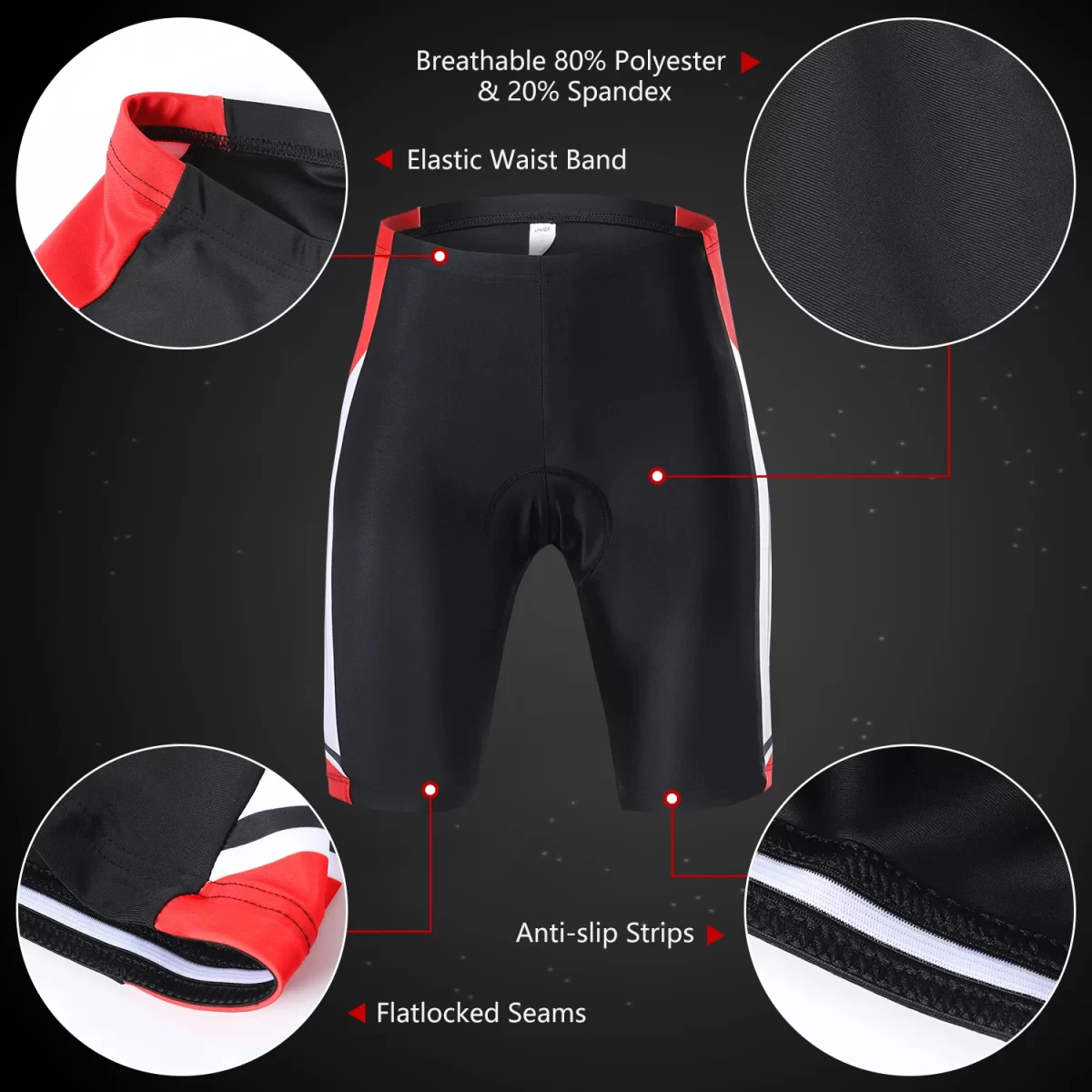 Men Breathable Quick Dry Comfortable Short Sleeve Jersey and Padded Shorts Cycle Clothing Set Riding Sportswear 5