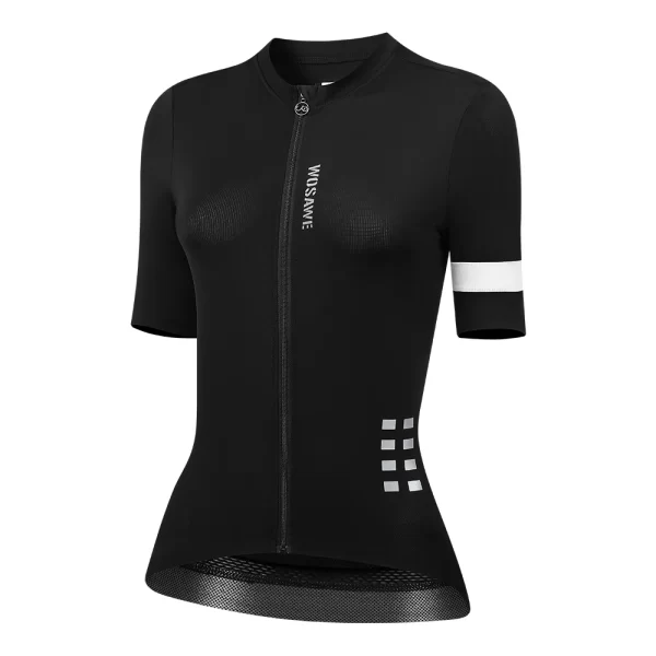 WOSAWE Women Cycling Jersey Short Sleeve Summer Bicycle Jersey Road Bike Cycling Clothing Breathable Pro MTB Maillot Shirts 1